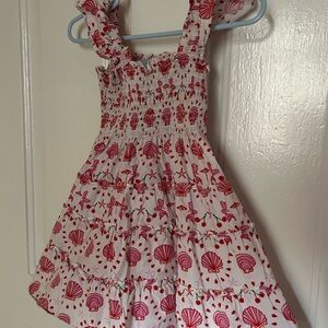 Hill House Kids 2 Dresses with Pink Seashell Pattern and Stripes